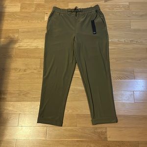Nicole Miller Drawstring Olive Green Pants NEW